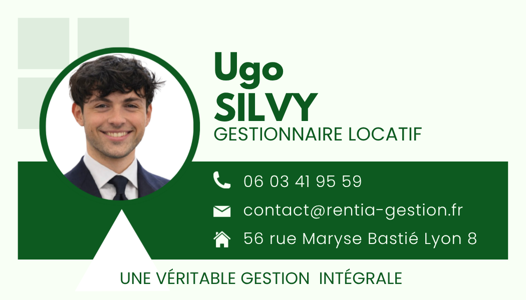 Carte de visite Ugo Silvy — Gestionnaire RENTIA